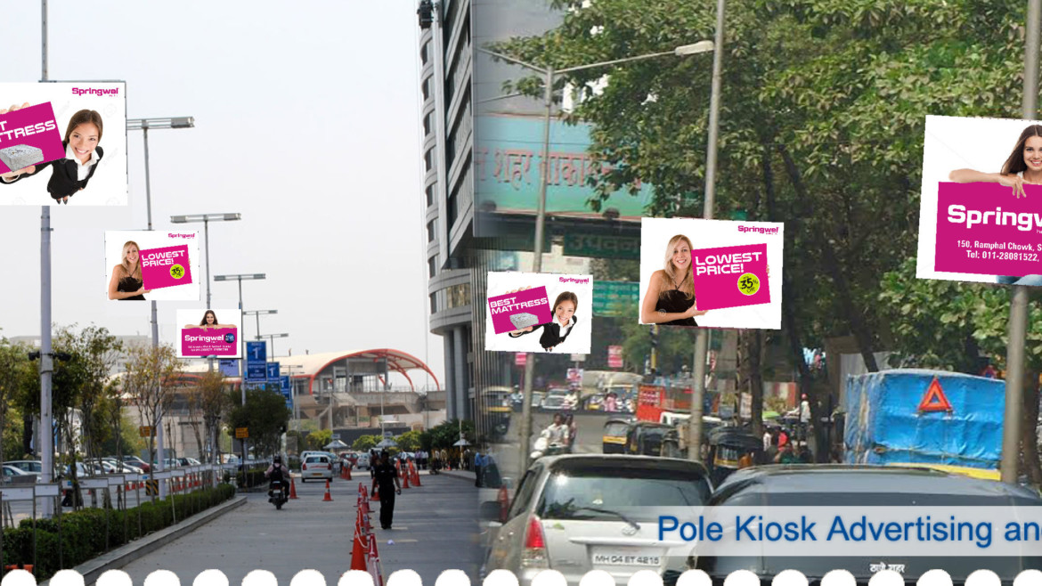 Pole kiosk advertising and branding in delhi