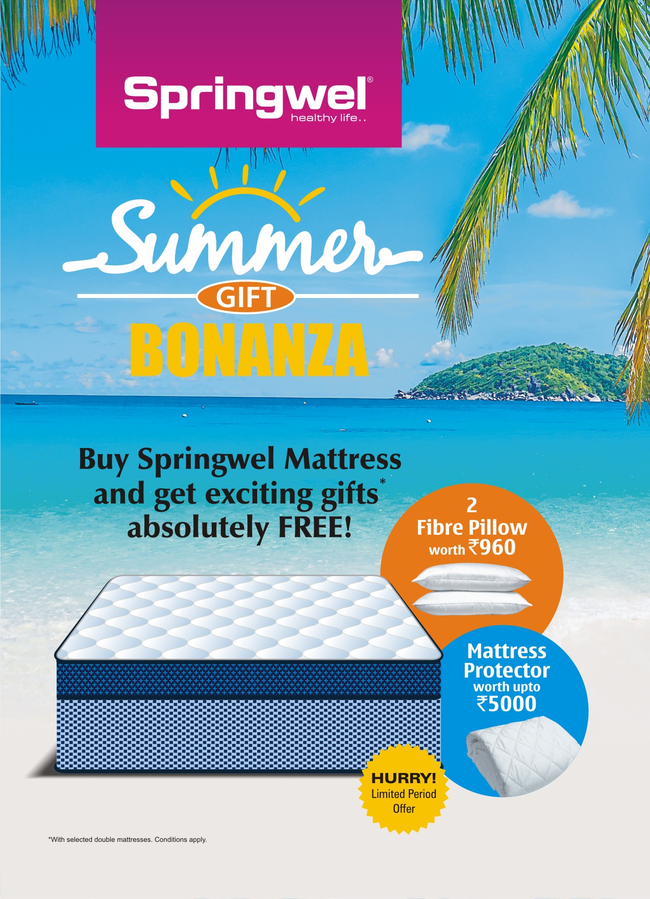 Springwel mattress poster design